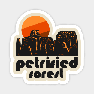 Retro Petrified Forest ))(( Tourist Souvenir National Park Design Magnet