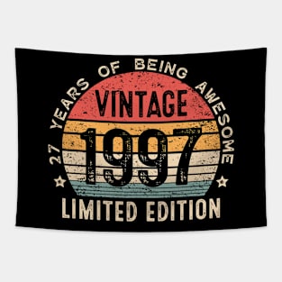 27th Birthday Vintage 1997 Men Women 27 Years Old Retro Tapestry