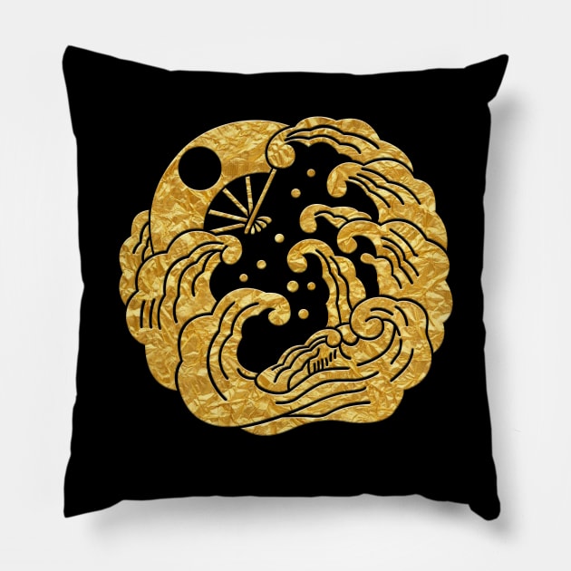 Japanese Mon Yashima Ogi Pillow by Takeda_Art