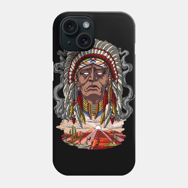 Native American Chief Phone Case by underheaven