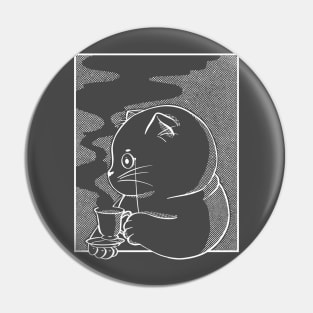 Cute Cat Sipping Tea - Anime - Kawaii Pin