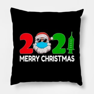 Vaccinated Merry Christmas 2021 Perfect Pajamas Family Pillow