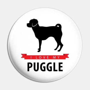 I Love My Puggle Pin