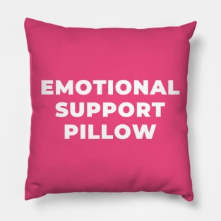 Emotional Support Pillow - Hot Pink and White Text Pillow