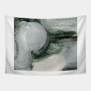 Abstract Oil Painting Linen Greenish Gray 1c15 Tapestry