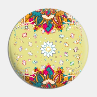 Floral abstract illustration paisley truck art design grid Pin