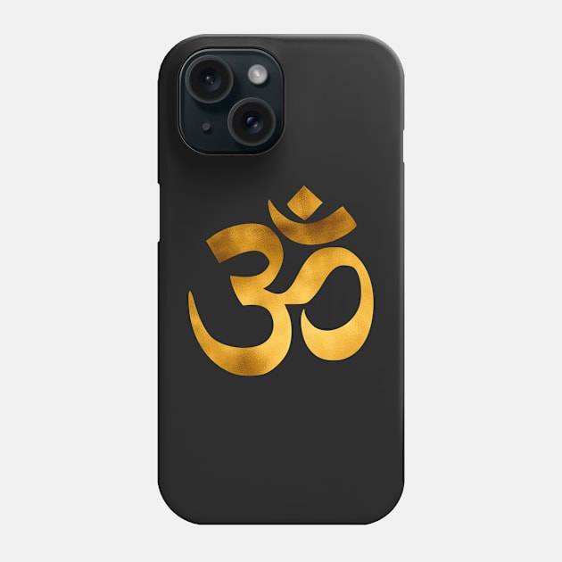 Gold foil om, ohm traditional Phone Case by HariniArts