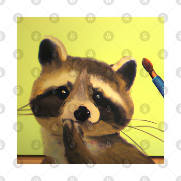 classic raccoon painting by tearbytea