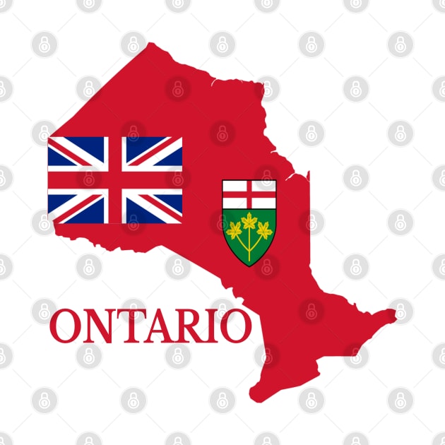 Ontario Map Flag, ON, Canada. by maro_00