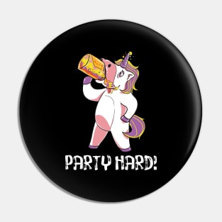 Funny drinking unicorn graphic - perfect gift Pin