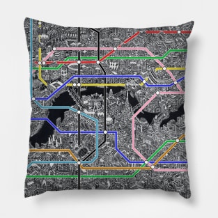 London underground city UK map Pillow