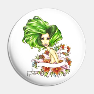 Green Hair Pin