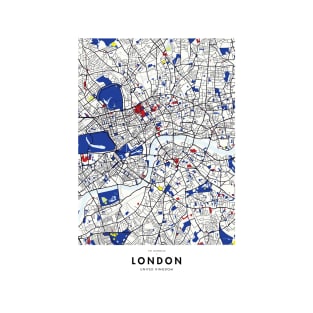 London (United Kingdom) Map x Piet Mondrian T-Shirt