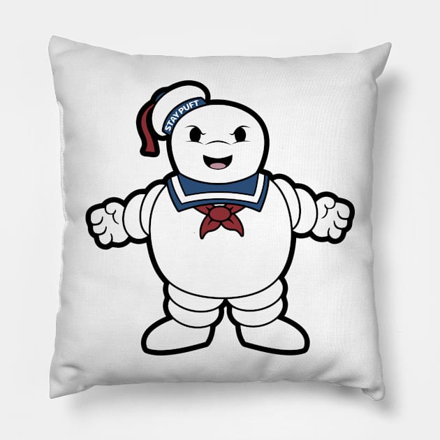 Stay Puft Ghostbusters Chibi Pillow by bonekaduduk