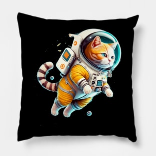 ap lang space cat - astronaut cat Pillow