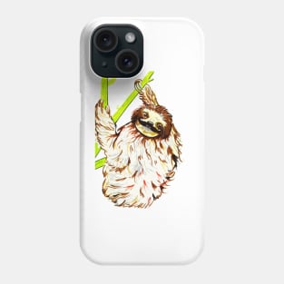 Sloth with moustache Phone Case