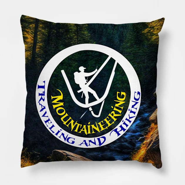 Mountaineering Pillow by AbdoBella