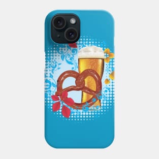 Cartoon Pretzel with Beer Phone Case