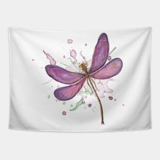 Dragonfly Pink Watercolor Tapestry