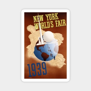 Vintage Travel Poster USA New York World's Fair 1939 Magnet