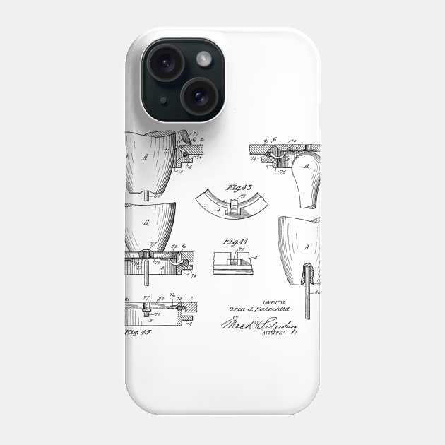 Automatic Bowling Mechanism Vintage Patent Hand Drawing Phone Case by TheYoungDesigns