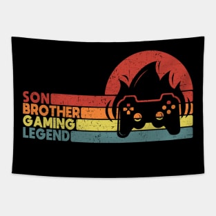 Son Brother Gaming Legend Gamer Gifts For Teen Boys Gaming Vintage Tapestry