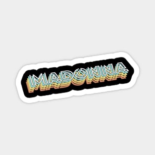 Madonna Retro Typography Faded Style Magnet