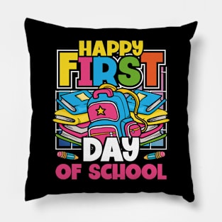 Happy First Day Of School Teacher Gift Funny Pre K Student Pillow