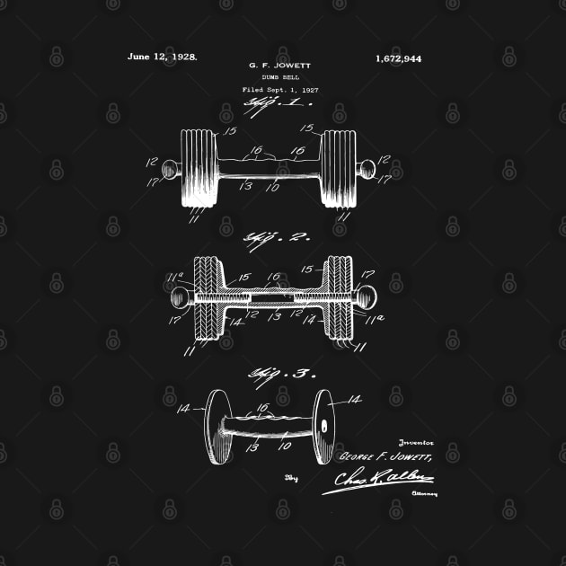 Dumbbell Weights Patent Print 1928 by MadebyDesign