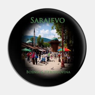Sarajevo Pigeon Square Pin