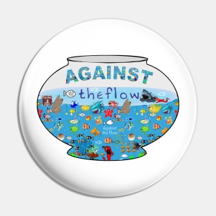 Against the Flow Christian Fish Pin