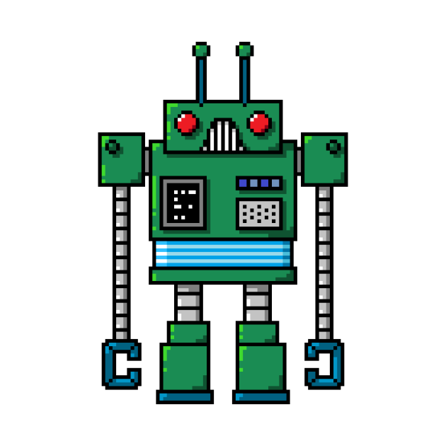 Pixel Robot 110 - Robot - T-Shirt | TeePublic