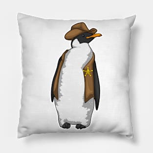 Penguin Sheriff Pillow