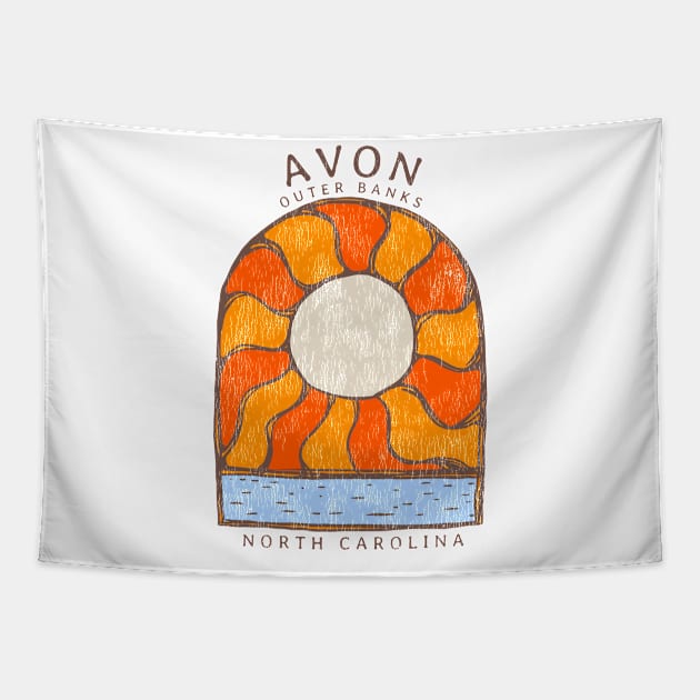 Avon, NC OBX Summertime Vacationing Burning Sun Tapestry by Contentarama