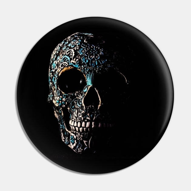 Sugar skull art graphic Pin by GillTee