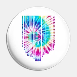 Tie Dye Descending Stripes Pin