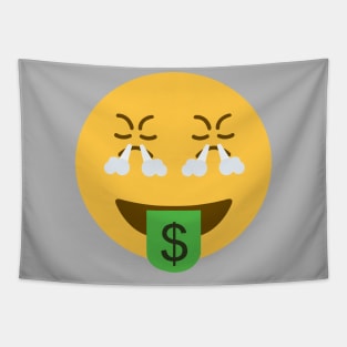 angry money face emoji Tapestry