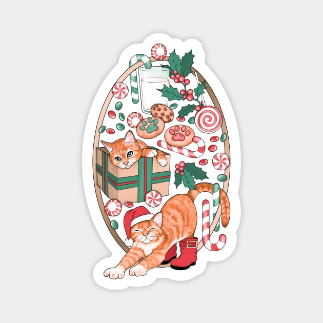 Meowy Christmas Cats Magnet by PerrinLeFeuvre