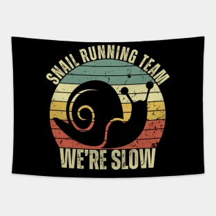 Snail Running Team We're Slow Tapestry