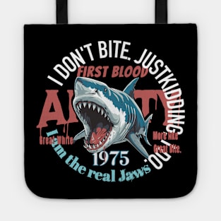 GREAT WHITE SHARK，JAWS BITE T-SHIRT 02 Tote