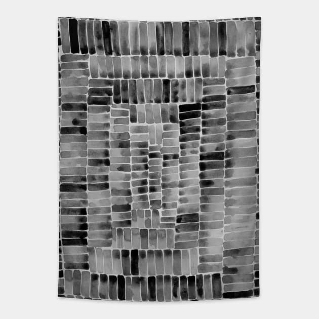 Watercolor abstract rectangles Tapestry by wackapacka