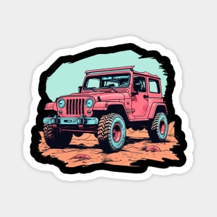Pink Jeep Girls Magnet