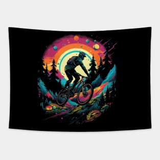 Mountain Biker Tapestry