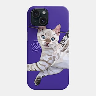 Snow Lynx Bengal Leopard Moth Flitter Kitty Phone Case