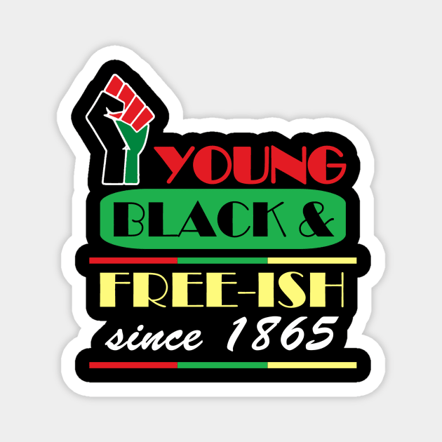 Young black and freeish juneteenth Magnet by Tianna Bahringer