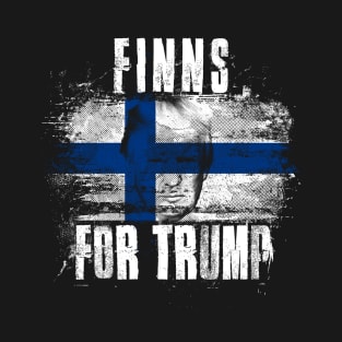 Finns For Trump - Trump 2020 Patriotic Flag T-Shirt