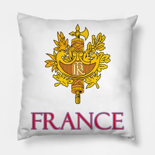 France - Coat of Arms Design Pillow