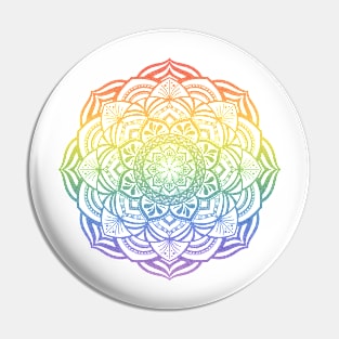 Rainbow Mandala Pin