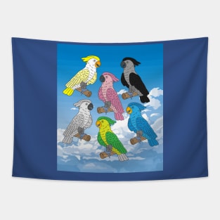 Colorful Cockatoo Bird Parrot Tapestry