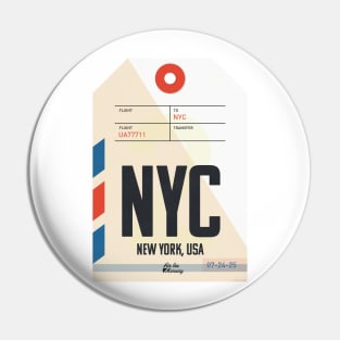 New York Luggage Tag Pin